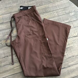 Women's Grey's Anatomy by Barco Brown  color 4-Pocket Elastic Back Scrub Pant.